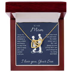 Interlocking Hearts Necklace - To My Mom